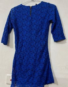Blue Lace Mini Dress