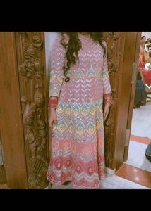 Elegant Embroidered Ethnic Gown