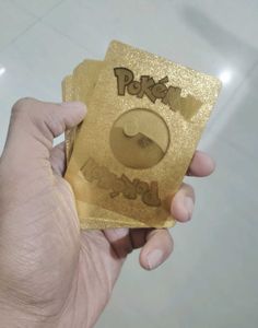 Pokemon Gold Cards (Pack of 15)+2 Rainbow Card Fre