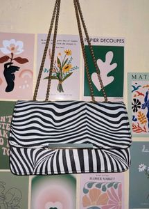 Zebra Print Sling Bag