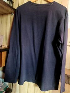 Blue Graphic Print Sweatshirt