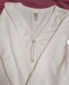 White Long Sleeve Top