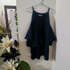 Navy Blue Cold Shoulder Top💙