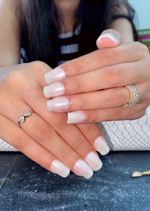 Iridescent White Press-On Nails