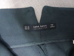 ZARA WOMEN Green Trousers
