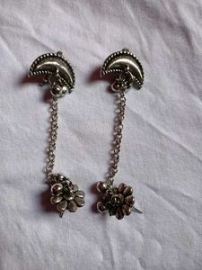 Oxidised Chain Earrings