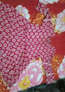 Pure Cotton V Neck Short Kurti