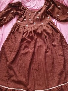 Brown Modest Maxi Dress