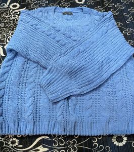 Blue Cable Knit Sweater