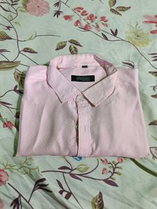 Light Pink White Dot Printed Shirt