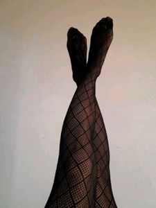 Diamond Net Patterned Black Tights 😍✨
