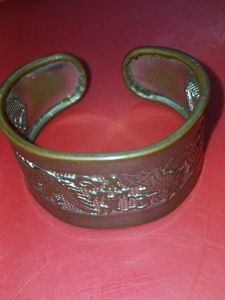 Vintage Etched Cuff Bracelet