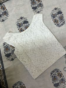 White lacy top