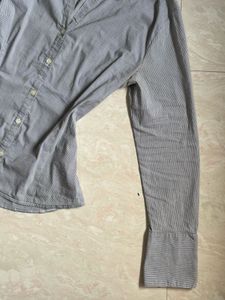 Y2k Stripped Grey Shirt