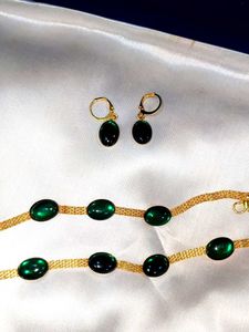 A Green Stone Jewelry Set For Luck &amp; Prosperity.
