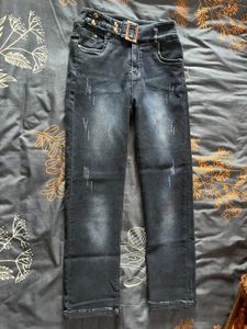 Stylish Denim Jeans with Belt