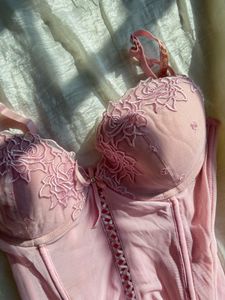Pink Lace Corset Top