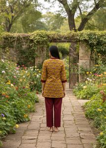 Ethnic Printed A line Co-ord Set