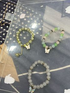 Butterfly Charm Beaded Bracelet