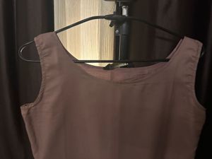 Brown Sleeveless Suit