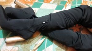 Stylish Black Thigh High Boots