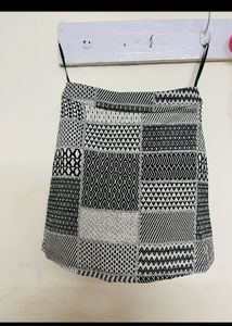 Black Patterned Skirt