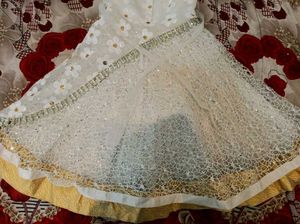 White beautiful party gown for girls