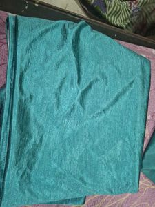 Teal curtains