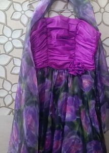 Purple Floral Maxi Dress
