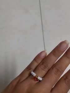 Beaded Cherry Bracelet And Ring Combo