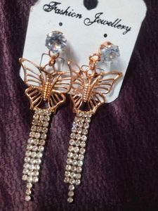 Beautiful Butterfly Long Earring