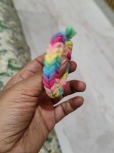 Rainbow Shade Handmade Rubber Bracelet