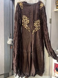 Embroidered Brown  Gown
