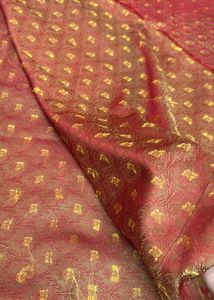 Maroon &amp; Gold Banarasi Fabric