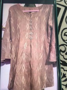 Mauve Tunic with Button Detail