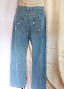 Floral Embroidered Flare Jeans