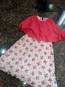 Cute Floral Dress with Cape