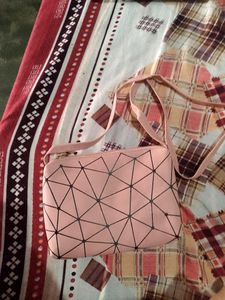 Peach Slingbag Stylish Print