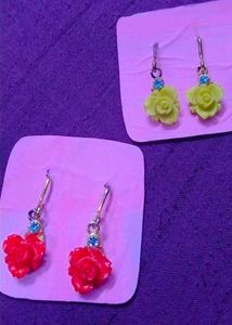 Combo Of Two Flowers Earrings