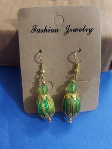 Elegant Multicolor Silk Thread Bead Earrings