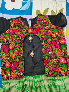 Embroidered Mirrorwork Fulkari Work Kurti