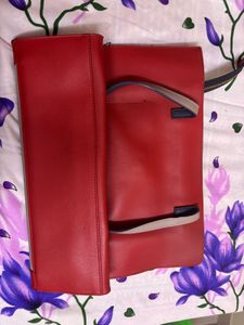 Color Block red Tote Bag