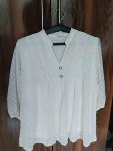 Elegant White Sheer Top