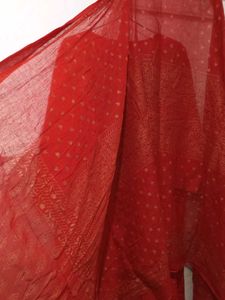 Red Colour A Line Kurti Dupatta Set4xl