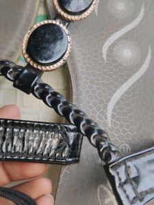 Black Good Condition Sandals