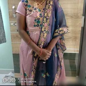 Elegant Embroidered Dress With Dupatta And Pant