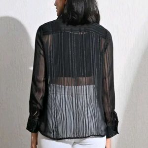 Sheer Black Blouse