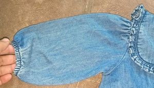 Cute Baby Girl Denim Top