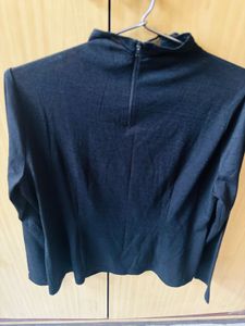 Embroidered Black Top