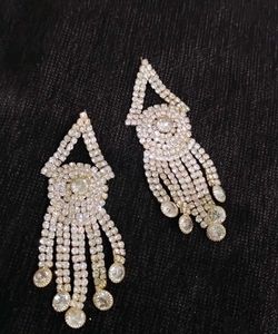 Sparkling Rhinestone Dangle Earrings